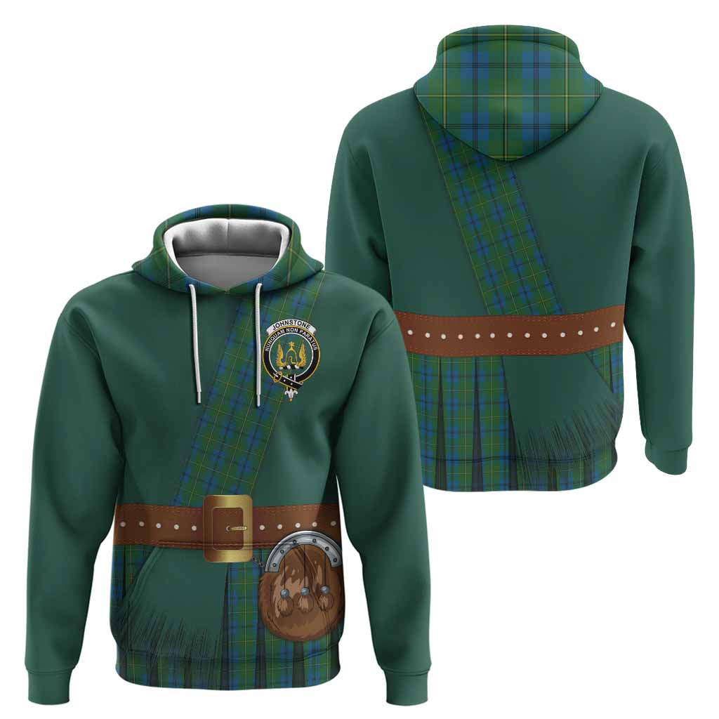 Johnstone (Johnston) Tartan Crest Hoodie Kilt Costume Style