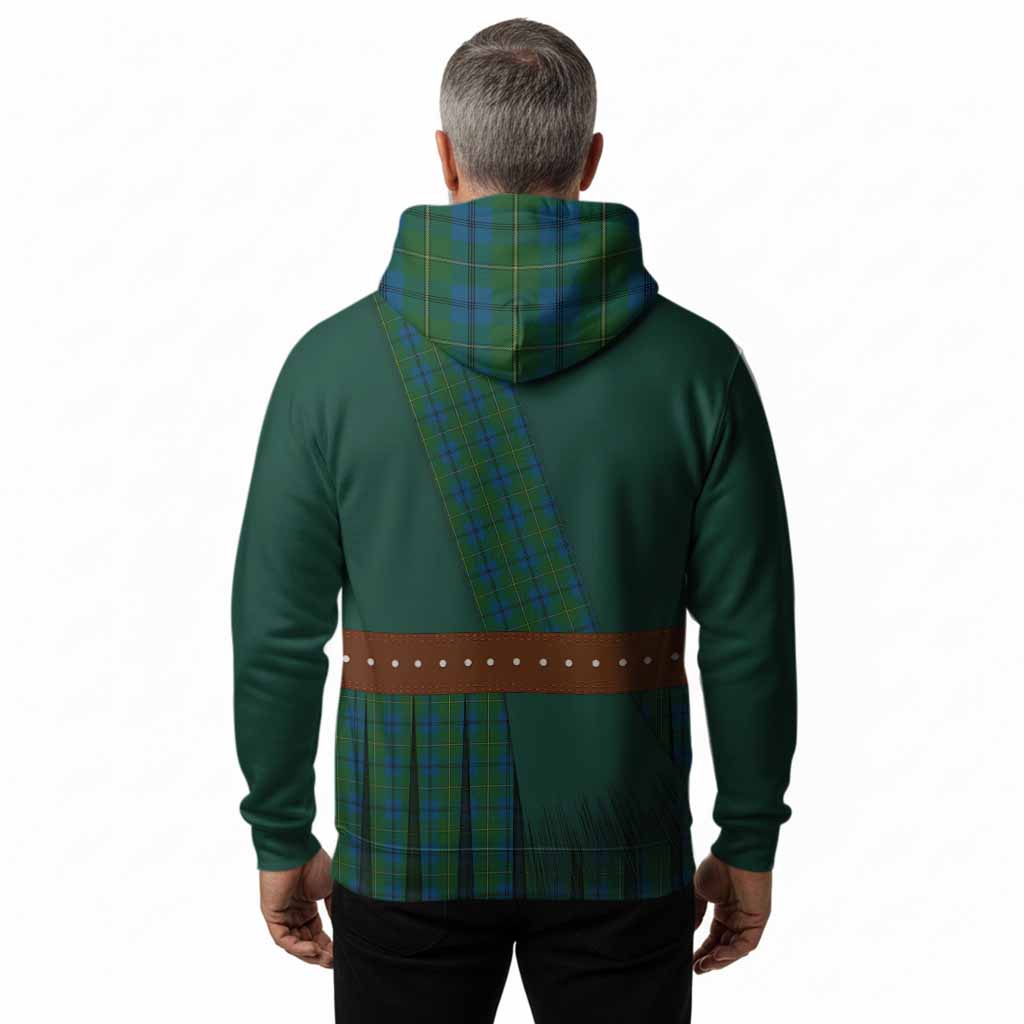 Johnstone (Johnston) Tartan Crest Hoodie Kilt Costume Style