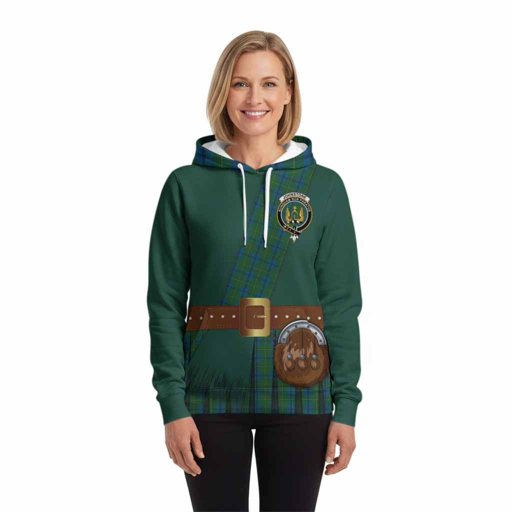 Johnstone (Johnston) Tartan Crest Hoodie Kilt Costume Style