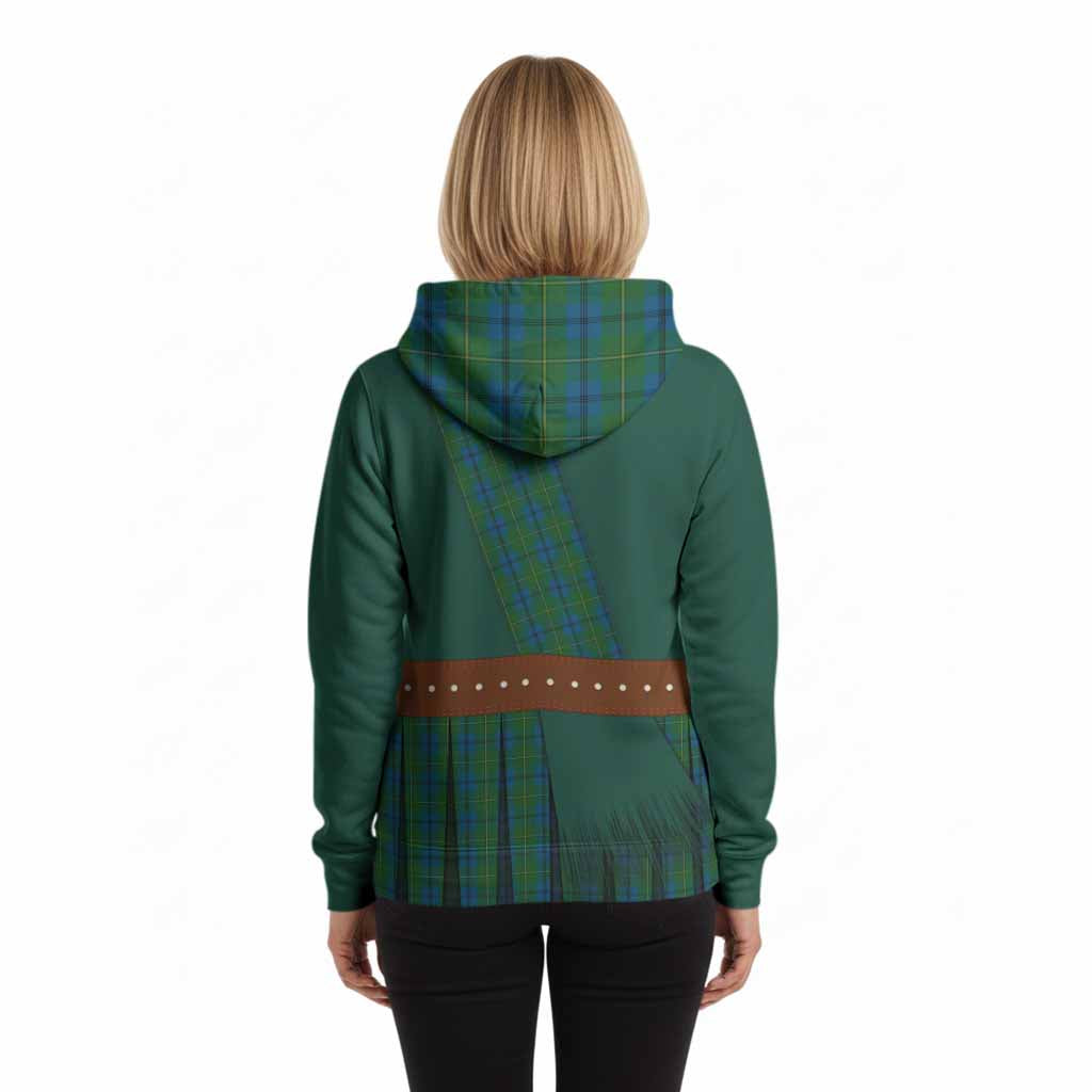 Johnstone (Johnston) Tartan Crest Hoodie Kilt Costume Style