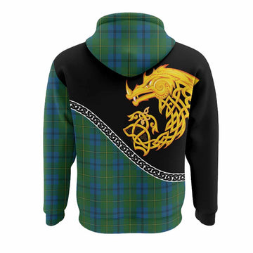 Johnstone (Johnston) Tartan Crest Hoodie Legendary Dragon Knot Half Style