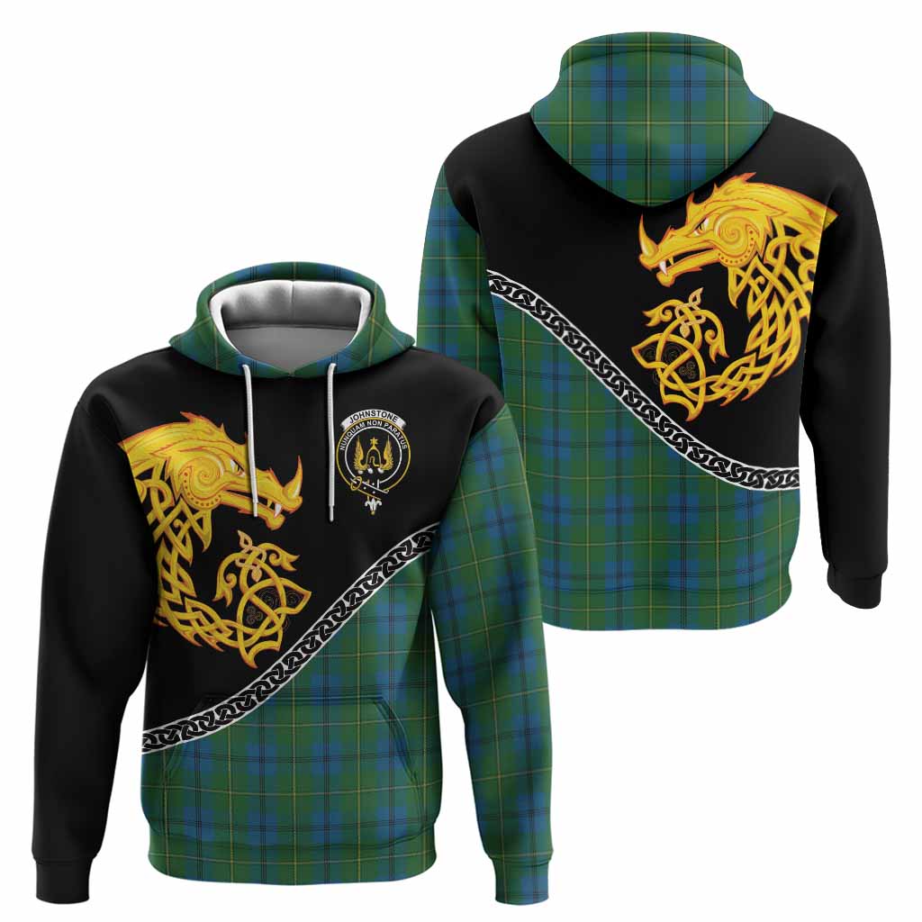 Johnstone (Johnston) Tartan Crest Hoodie Legendary Dragon Knot Half Style