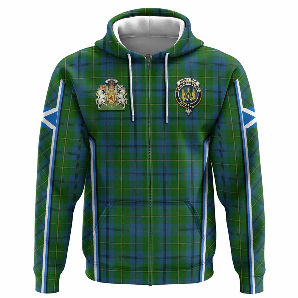 Johnstone (Johnston) Tartan Crest Hoodie Scotland Coat of Arm Flag Style - Tartan Vibes Clothing