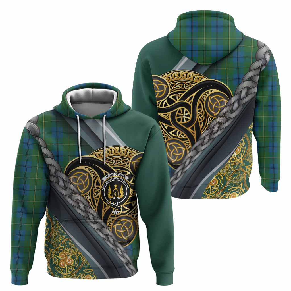 Johnstone (Johnston) Tartan Crest Hoodie Scottish Triskele Celtic