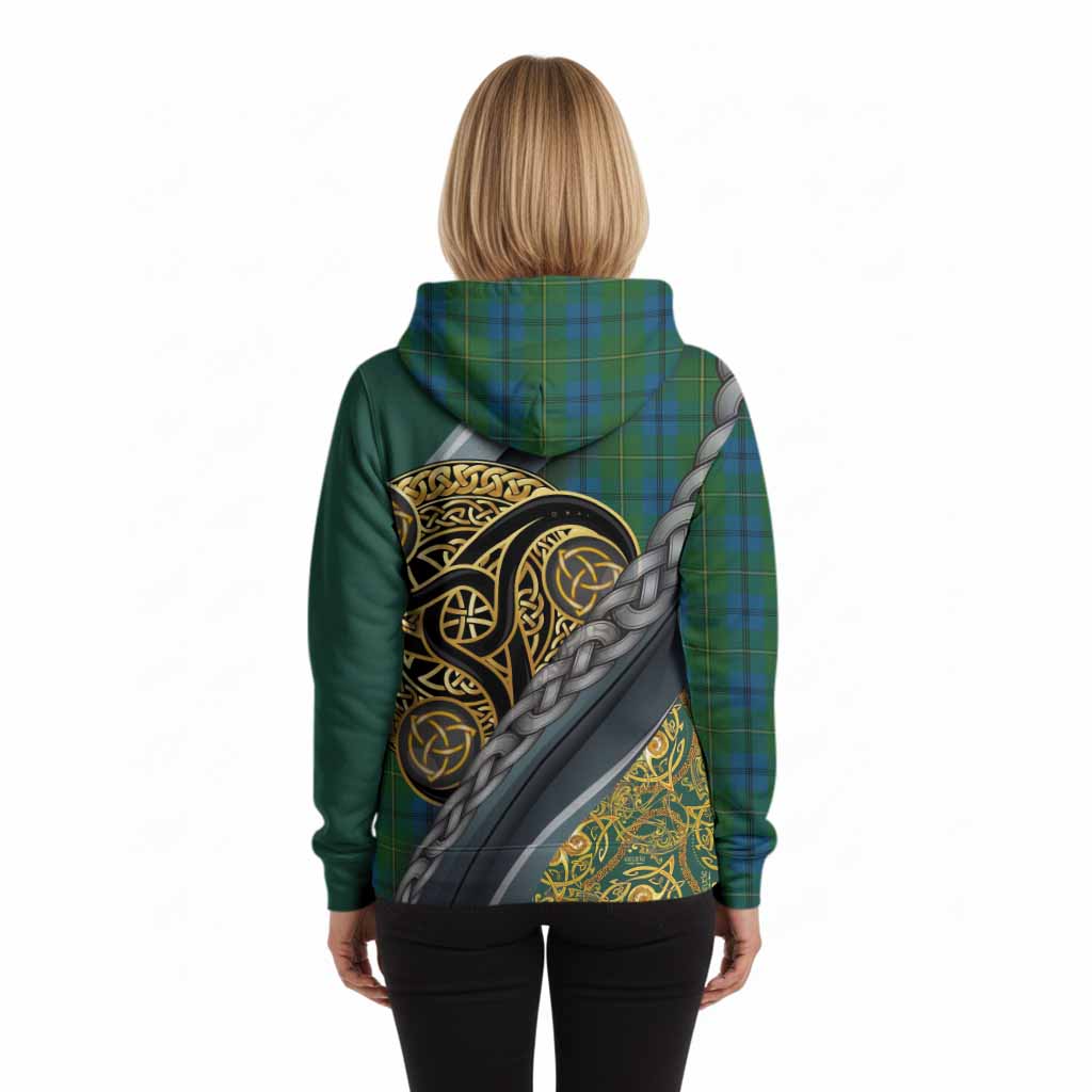 Johnstone (Johnston) Tartan Crest Hoodie Scottish Triskele Celtic