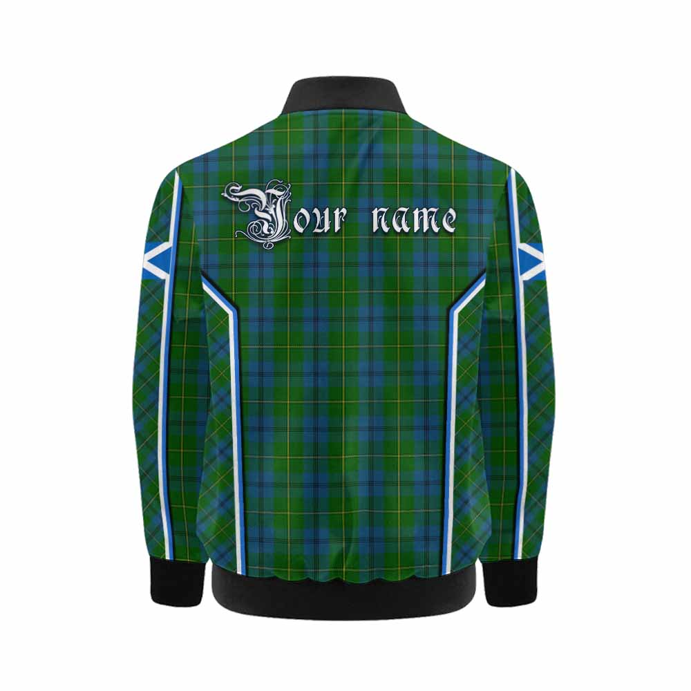 Johnstone (Johnston) Tartan Crest Kid Bomber Jacket Scotland Coat of Arm Flag Style - Tartan Vibes Clothing
