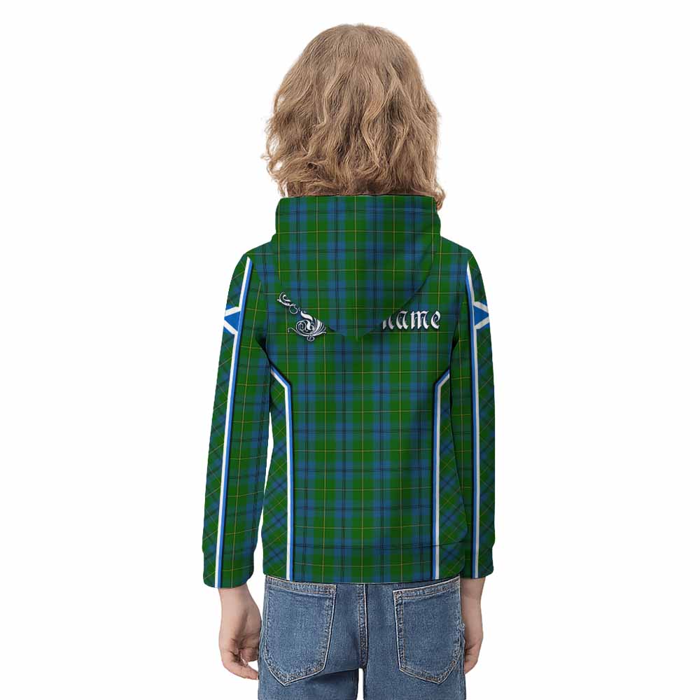 Johnstone (Johnston) Tartan Crest Kid Hoodie Scotland Coat of Arm Flag Style - Tartan Vibes Clothing