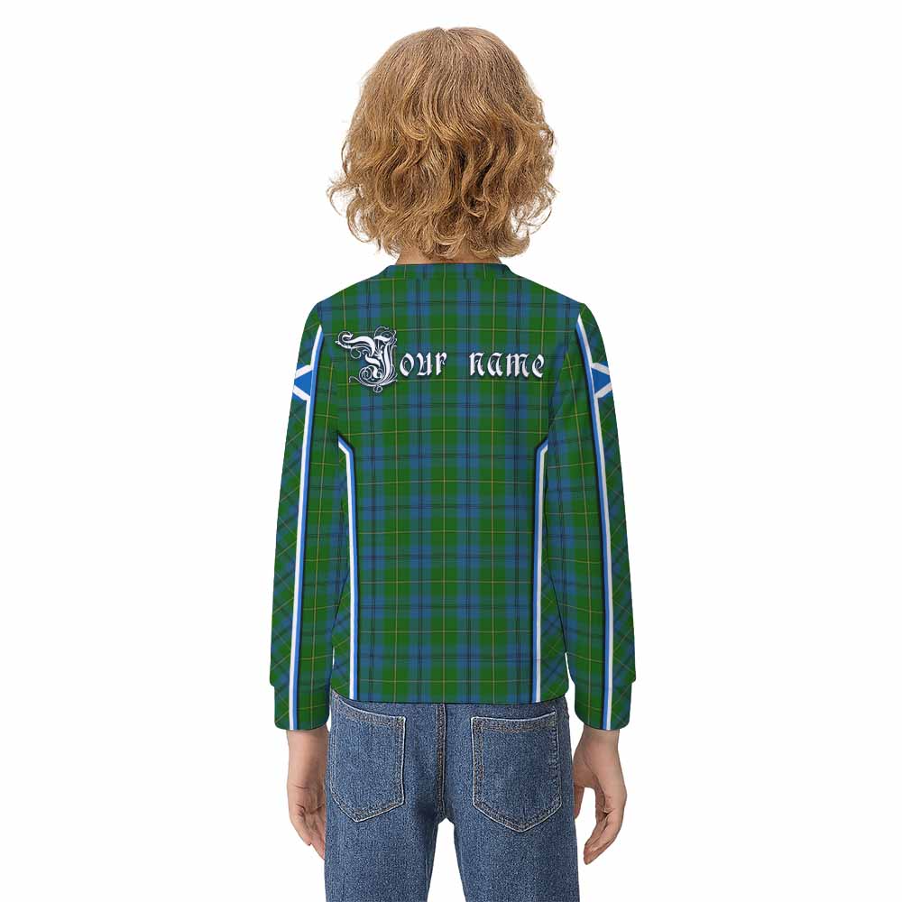 Johnstone (Johnston) Tartan Crest Kid Knitted Sweatshirt Scotland Coat of Arm Flag Style - Tartan Vibes Clothing