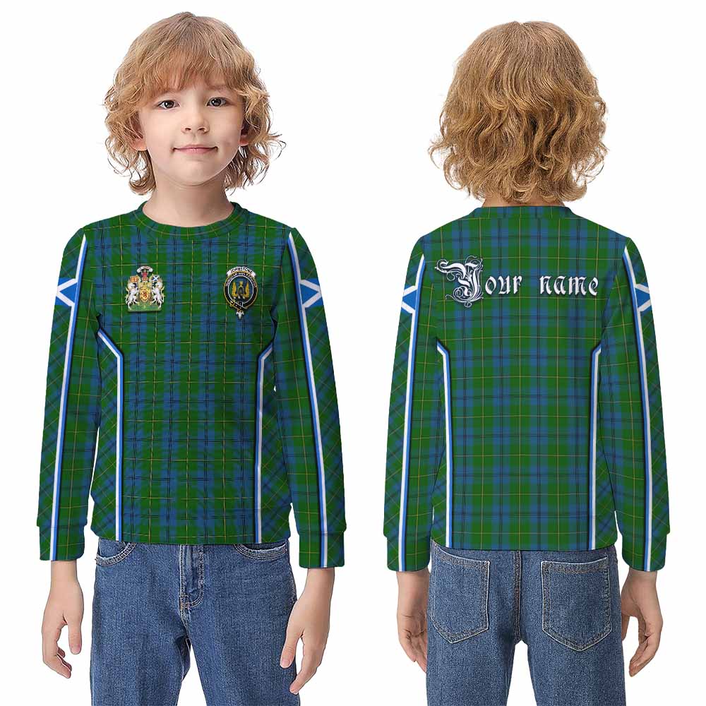 Johnstone (Johnston) Tartan Crest Kid Knitted Sweatshirt Scotland Coat of Arm Flag Style - Tartan Vibes Clothing
