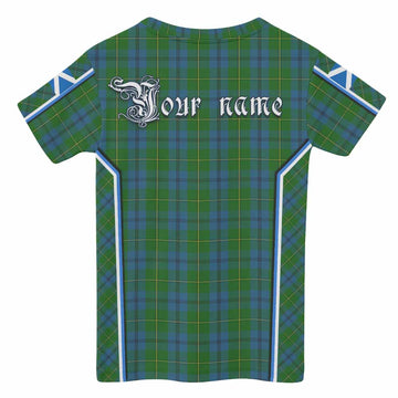Johnstone (Johnston) Tartan Crest Kid T-shirt Scotland Coat of Arm Flag Style