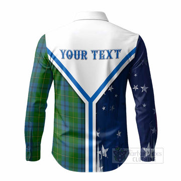 Johnstone (Johnston) Tartan Crest Long Sleeve Button Shirts Scottish-American Heritage