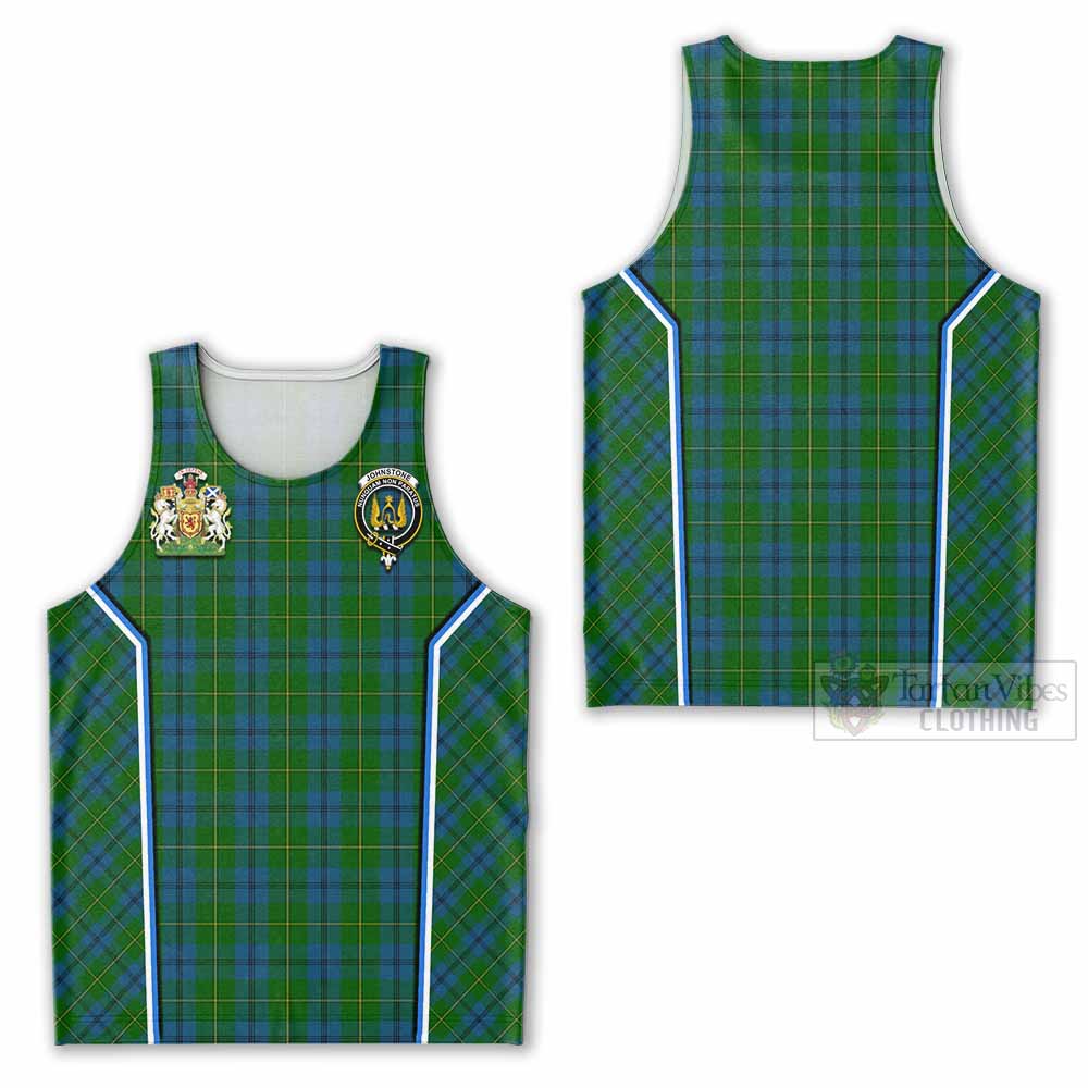 Johnstone (Johnston) Tartan Crest Men Tank Top Scotland Coat of Arm Flag Style - Tartan Vibes Clothing