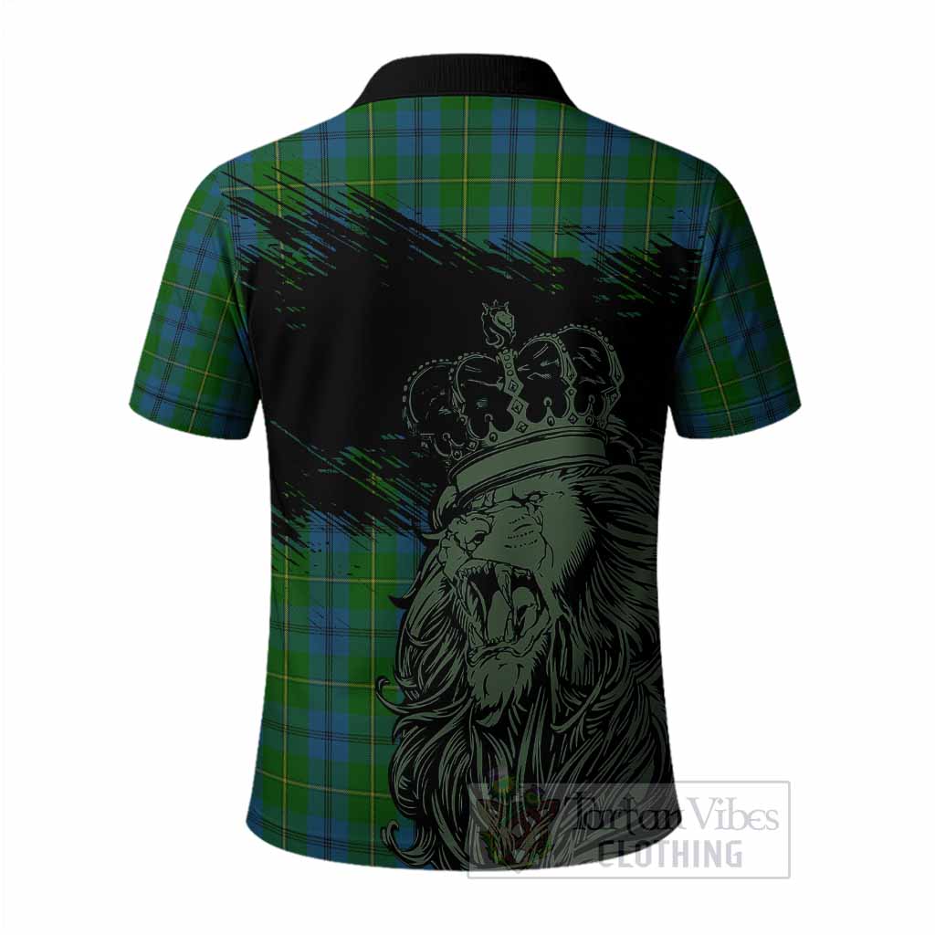 Johnstone (Johnston) Tartan Crest Polo Shirt Crowned Lion Heritage Style