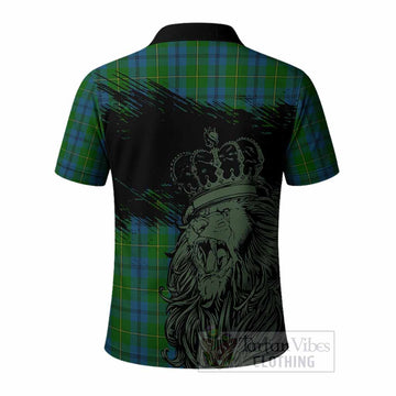 Johnstone (Johnston) Tartan Crest Polo Shirt Crowned Lion Heritage Style