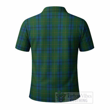 Johnstone (Johnston) Tartan Crest Polo Shirt Ferocious Lion Style