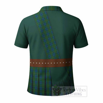 Johnstone (Johnston) Tartan Crest Polo Shirt Kilt Costume Style