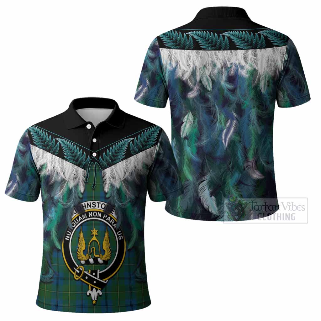 Johnstone (Johnston) Tartan Crest Polo Shirt New Zealand Maori Korowai Cloak