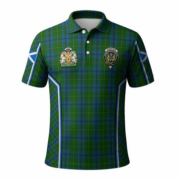 Johnstone (Johnston) Tartan Crest Polo Shirt Scotland Coat of Arm Flag Style - Tartan Vibes Clothing