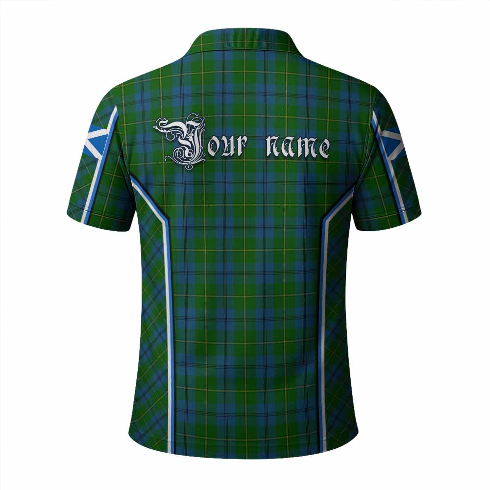 Johnstone (Johnston) Tartan Crest Polo Shirt Scotland Coat of Arm Flag Style - Tartan Vibes Clothing