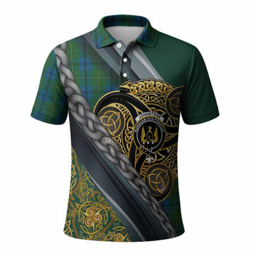 Johnstone (Johnston) Tartan Crest Polo Shirt Scottish Triskele Celtic