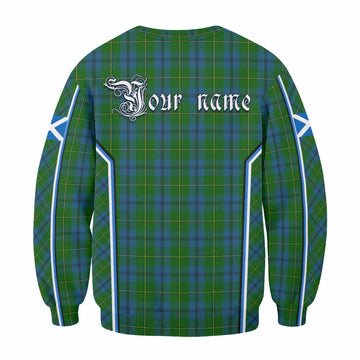 Johnstone (Johnston) Tartan Crest Sweatshirt Scotland Coat of Arm Flag Style - Tartan Vibes Clothing