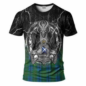 Johnstone (Johnston) Tartan Crest T-Shirt Celtic Odin's Raven Legacy