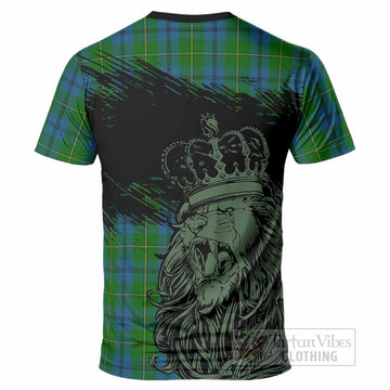 Johnstone (Johnston) Tartan Crest T-Shirt Crowned Lion Heritage Style
