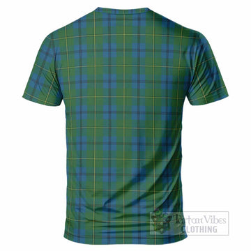 Johnstone (Johnston) Tartan Crest T-Shirt Ferocious Lion Style