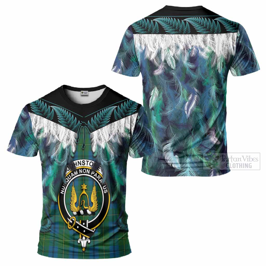 Johnstone (Johnston) Tartan Crest T-Shirt New Zealand Maori Korowai Cloak