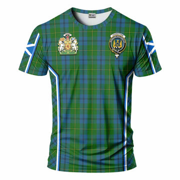 Johnstone (Johnston) Tartan Crest T-shirt Scotland Coat of Arm Flag Style - Tartan Vibes Clothing