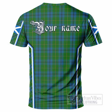 Johnstone (Johnston) Tartan Crest T-shirt Scotland Coat of Arm Flag Style - Tartan Vibes Clothing