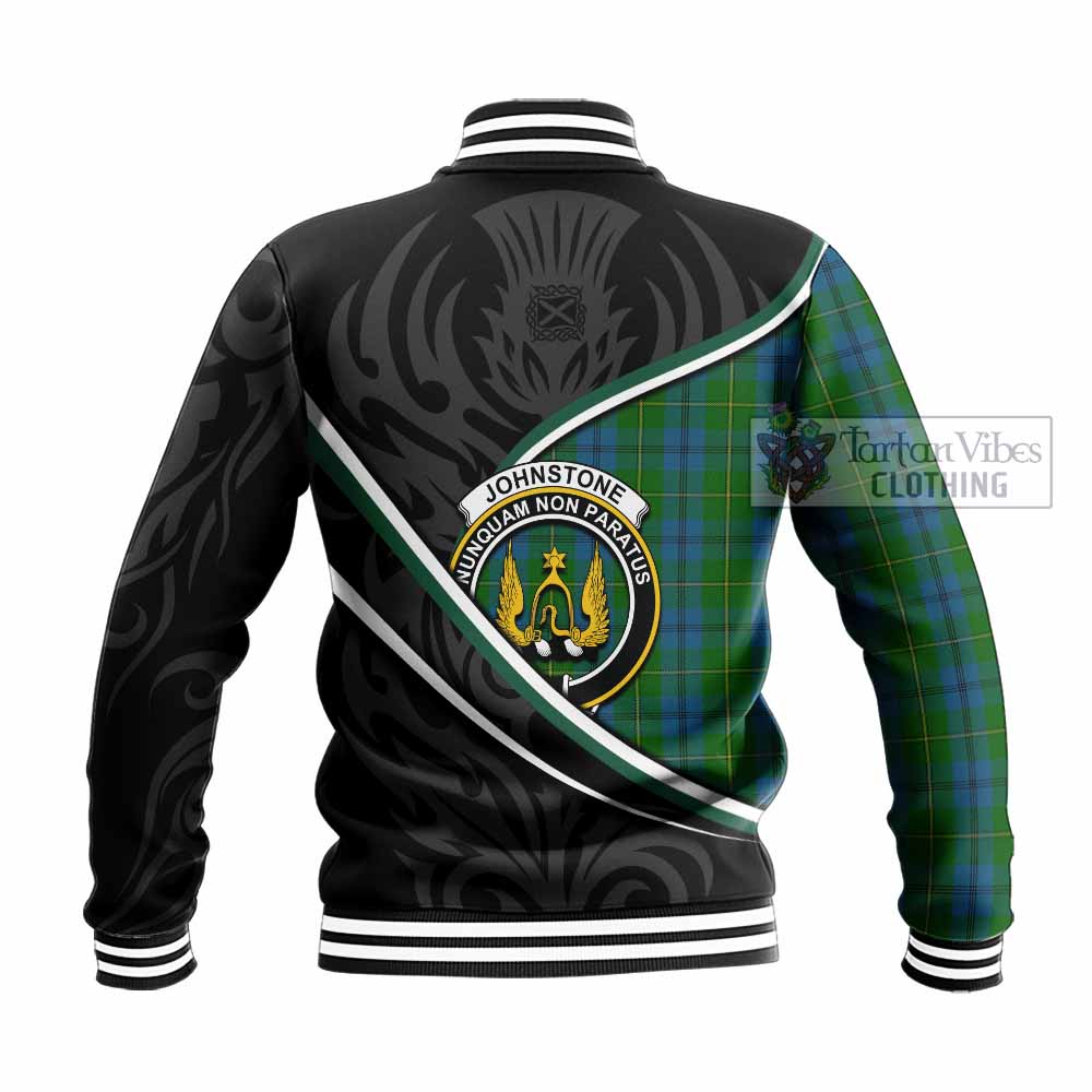 Johnstone (Johnston) Tartan Family Crest Baseball Jacket Celtic Scottish Thistle Floral - Tartan Vibes Clothing