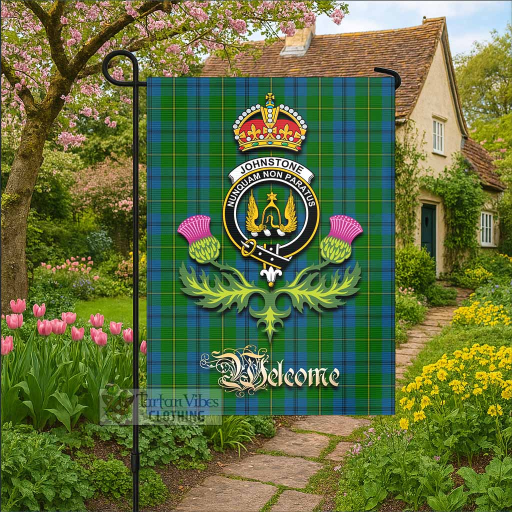 Johnstone (Johnston) Tartan Family Crest Garden Flag Royal Thistle Welcome Style - Tartan Vibes Clothing