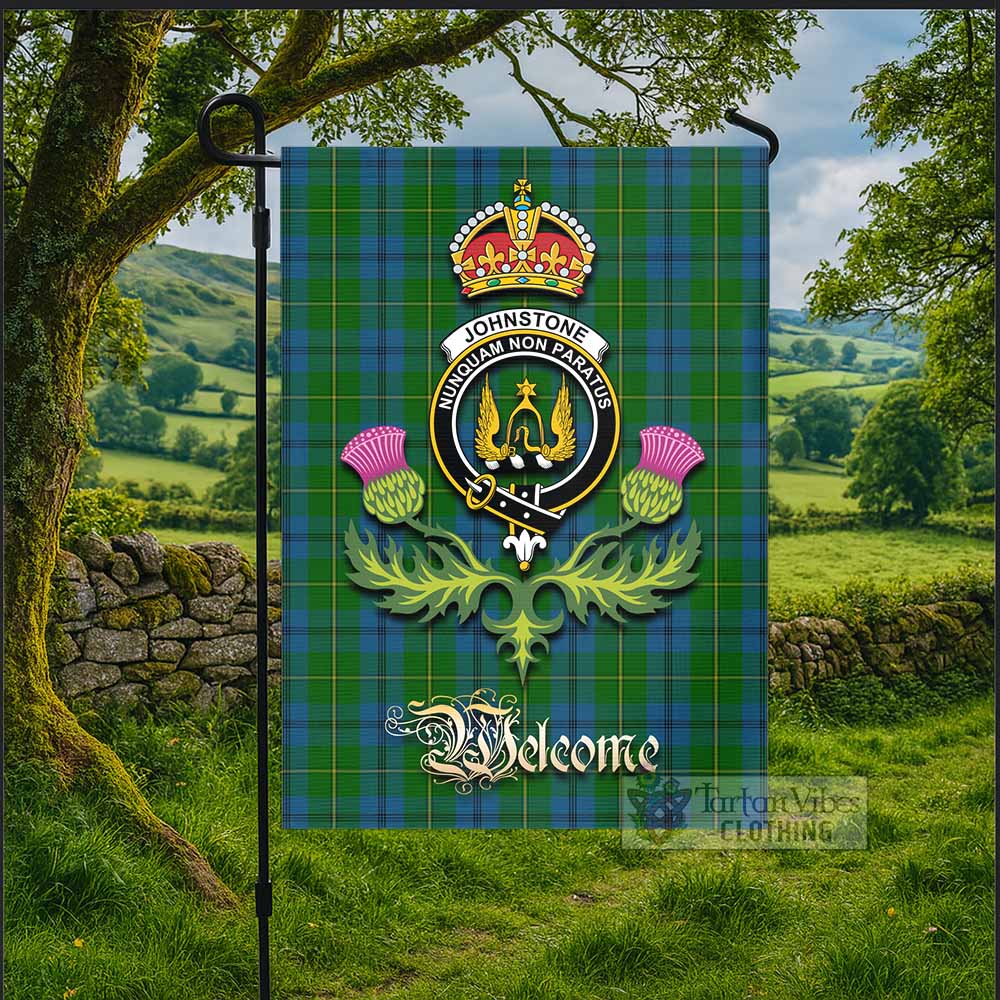 Johnstone (Johnston) Tartan Family Crest Garden Flag Royal Thistle Welcome Style - Tartan Vibes Clothing