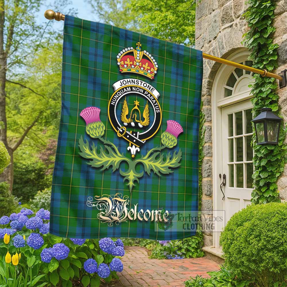 Johnstone (Johnston) Tartan Family Crest Garden Flag Royal Thistle Welcome Style - Tartan Vibes Clothing