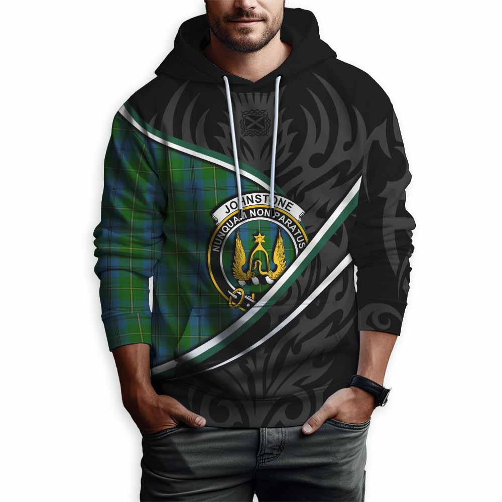 Johnstone (Johnston) Tartan Family Crest Hoodie Celtic Scottish Thistle Floral - Tartan Vibes Clothing