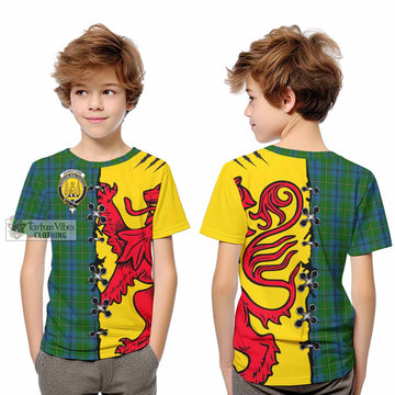 Johnstone (Johnston) Tartan Family Crest Kid T-shirt Lion Rampant Honor - Tartan Vibes Clothing