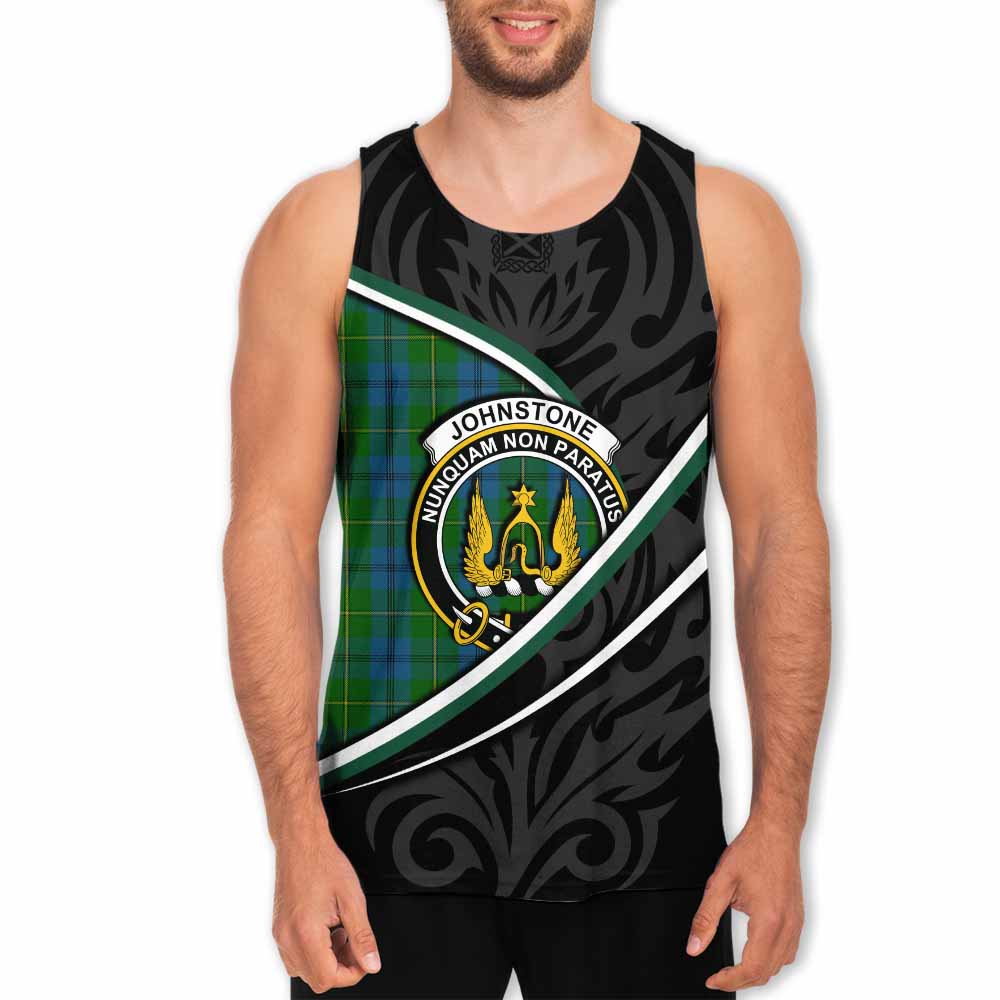 Johnstone (Johnston) Tartan Family Crest Men Tank Top Celtic Scottish Thistle Floral - Tartan Vibes Clothing
