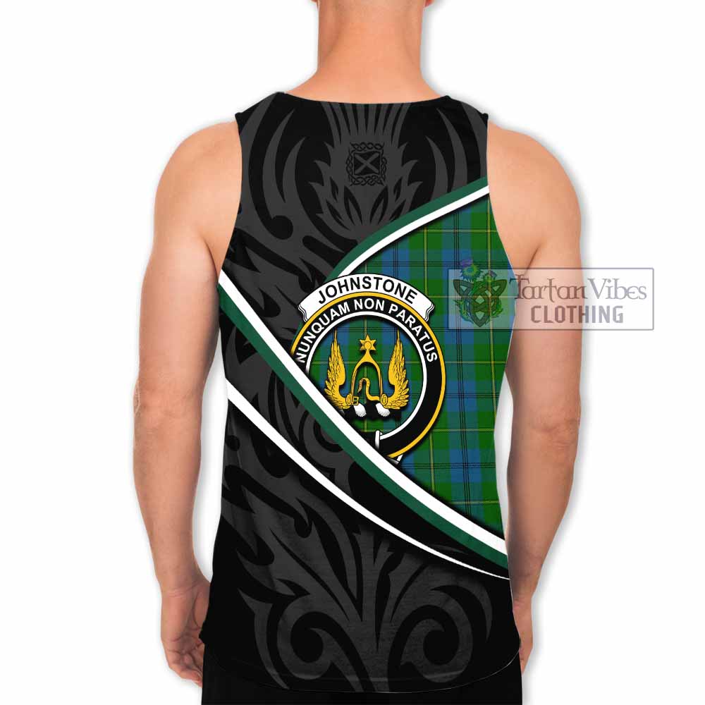 Johnstone (Johnston) Tartan Family Crest Men Tank Top Celtic Scottish Thistle Floral - Tartan Vibes Clothing