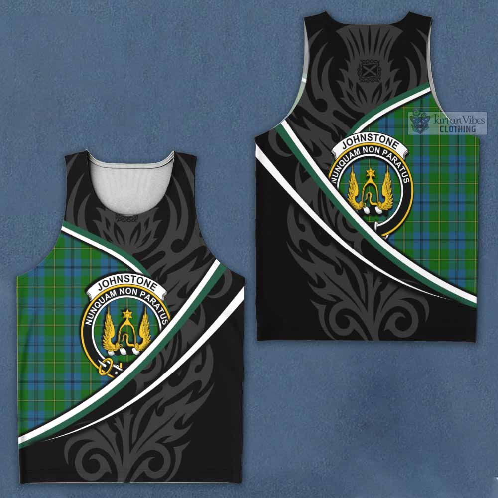 Johnstone (Johnston) Tartan Family Crest Men Tank Top Celtic Scottish Thistle Floral - Tartan Vibes Clothing