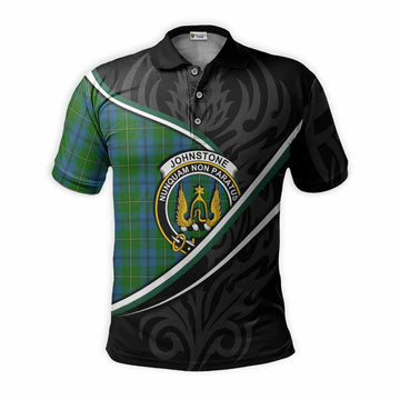 Johnstone (Johnston) Tartan Family Crest Polo Shirt Celtic Scottish Thistle Floral