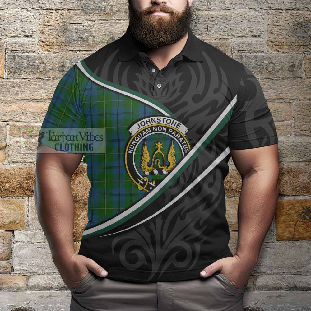 Johnstone (Johnston) Tartan Family Crest Polo Shirt Celtic Scottish Thistle Floral - Tartan Vibes Clothing