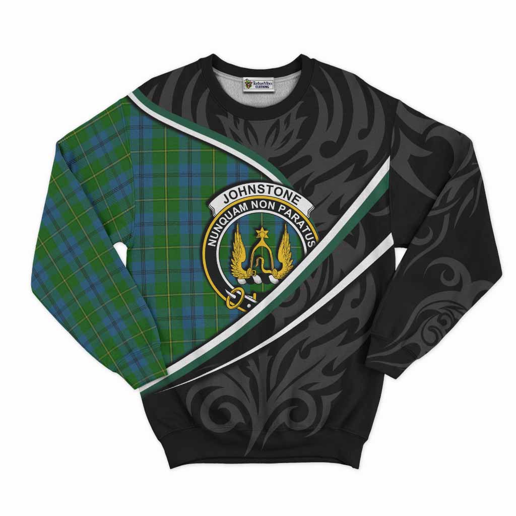 Johnstone (Johnston) Tartan Family Crest Sweatshirt Celtic Scottish Thistle Floral - Tartan Vibes Clothing