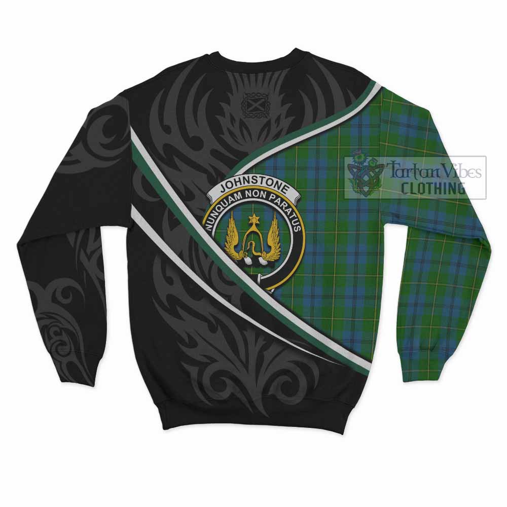 Johnstone (Johnston) Tartan Family Crest Sweatshirt Celtic Scottish Thistle Floral - Tartan Vibes Clothing