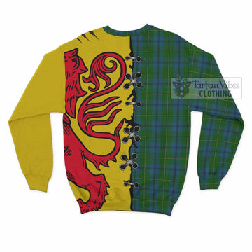 Johnstone (Johnston) Tartan Family Crest Sweatshirt Lion Rampant Honor - Tartan Vibes Clothing