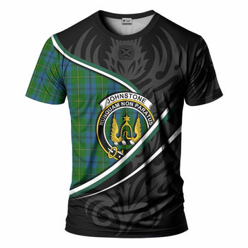 Johnstone (Johnston) Tartan Family Crest T-shirt Celtic Scottish Thistle Floral - Tartan Vibes Clothing