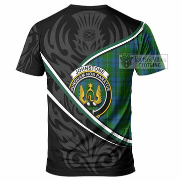 Johnstone (Johnston) Tartan Family Crest T-shirt Celtic Scottish Thistle Floral - Tartan Vibes Clothing