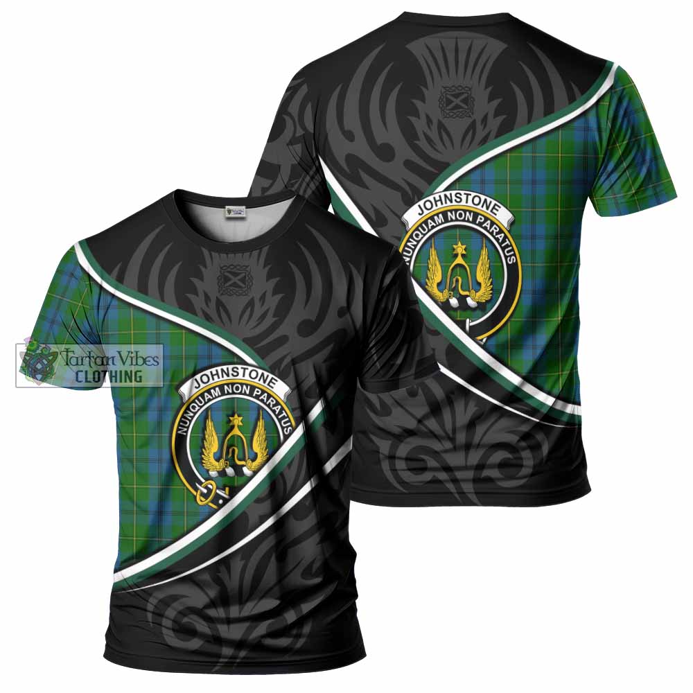 Johnstone (Johnston) Tartan Family Crest T-shirt Celtic Scottish Thistle Floral - Tartan Vibes Clothing