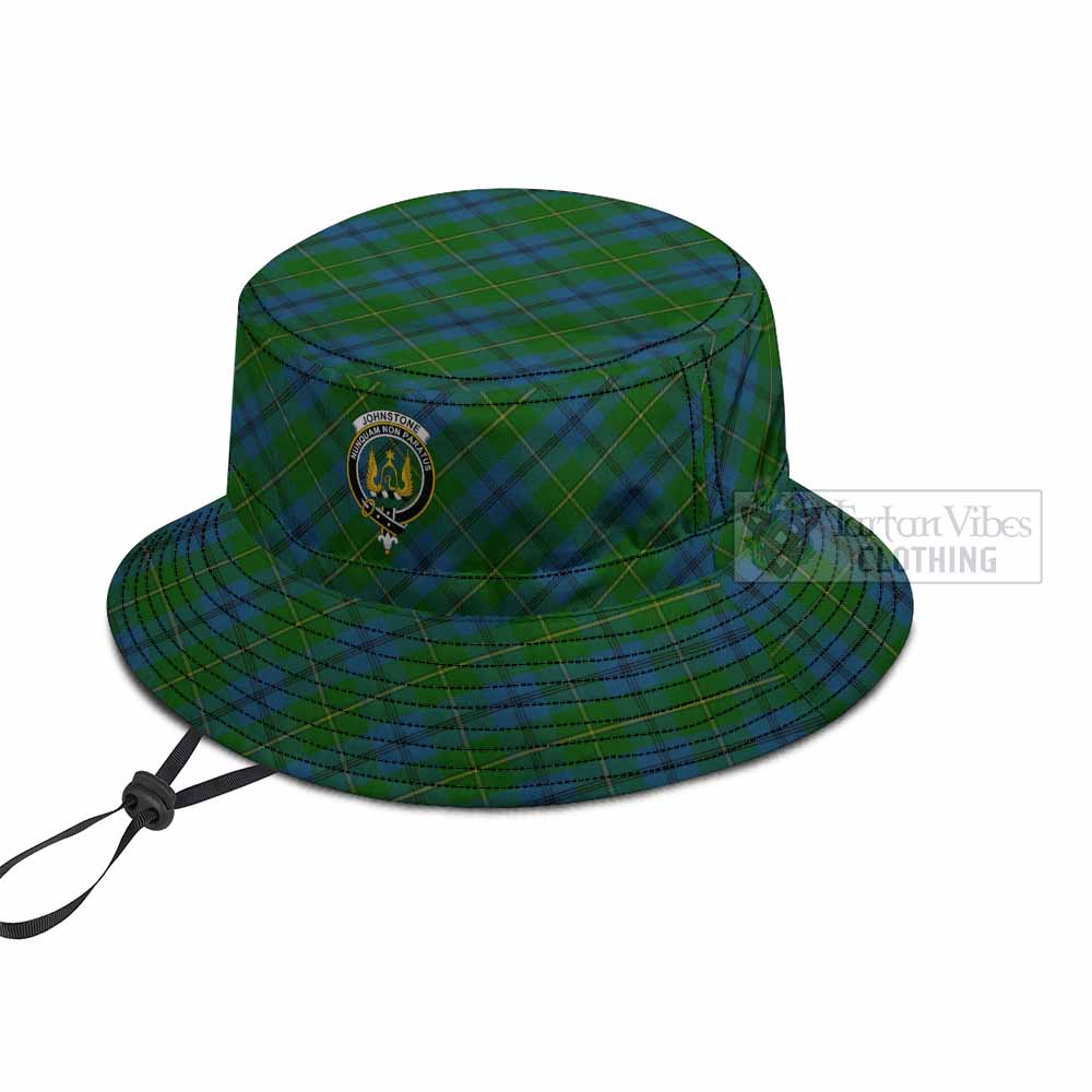 Johnstone (Johnston) Tartan Fishing Hat with Family Crest