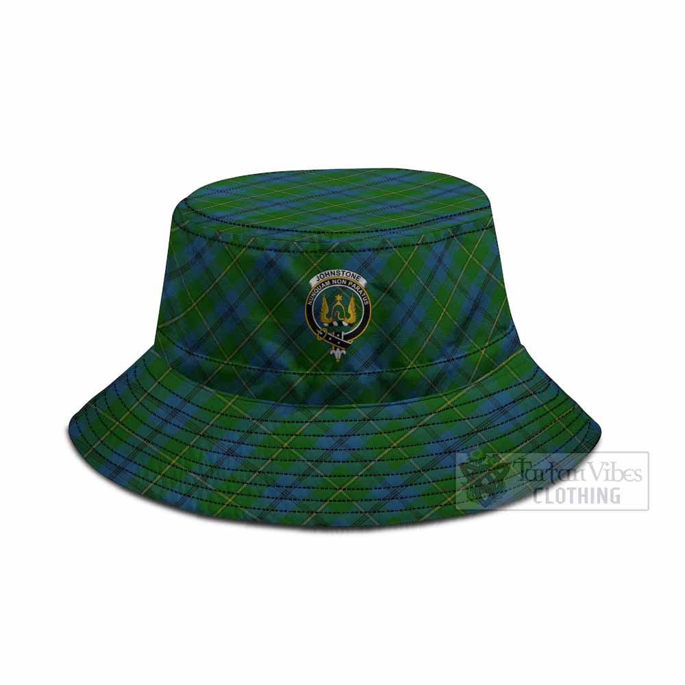 Johnstone (Johnston) Tartan Fishing Hat with Family Crest